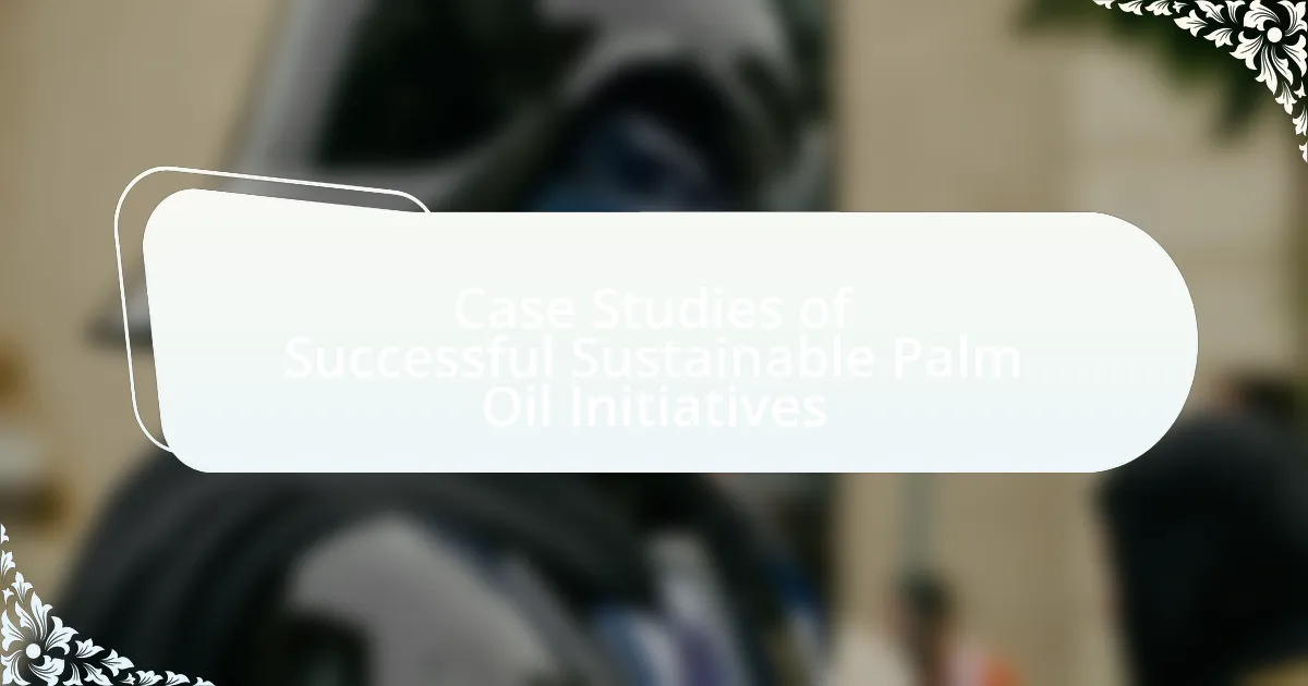 Case Studies of Successful Sustainable Palm Oil Initiatives